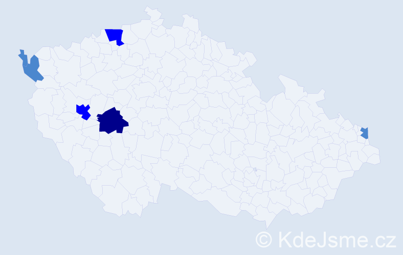 Příjmení: 'Paboučková', počet výskytů 10 v celé ČR