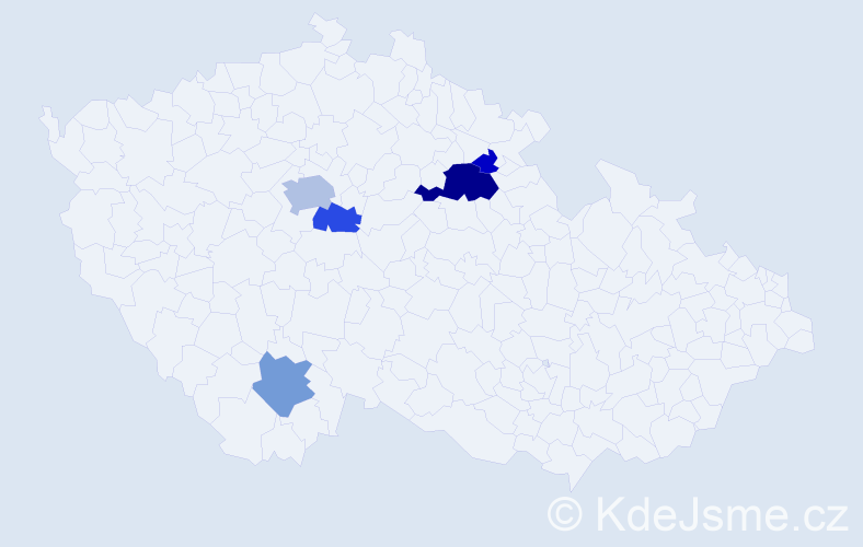 Příjmení: 'Rejmánek', počet výskytů 16 v celé ČR