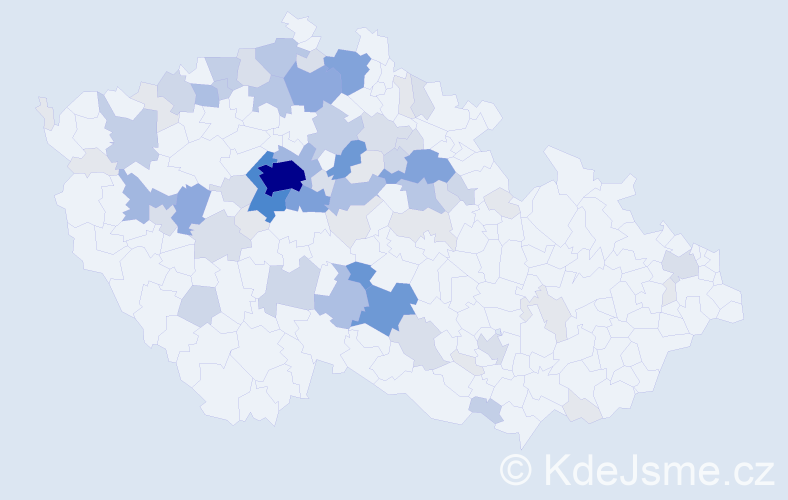 Příjmení: 'Hodač', počet výskytů 283 v celé ČR