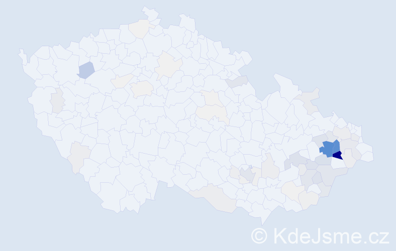Příjmení: 'Geryk', počet výskytů 286 v celé ČR