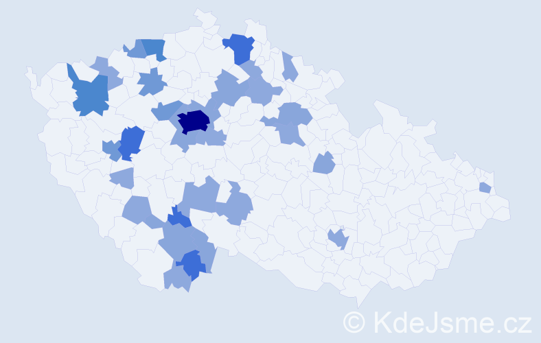 Příjmení: 'Vitoušková', počet výskytů 78 v celé ČR