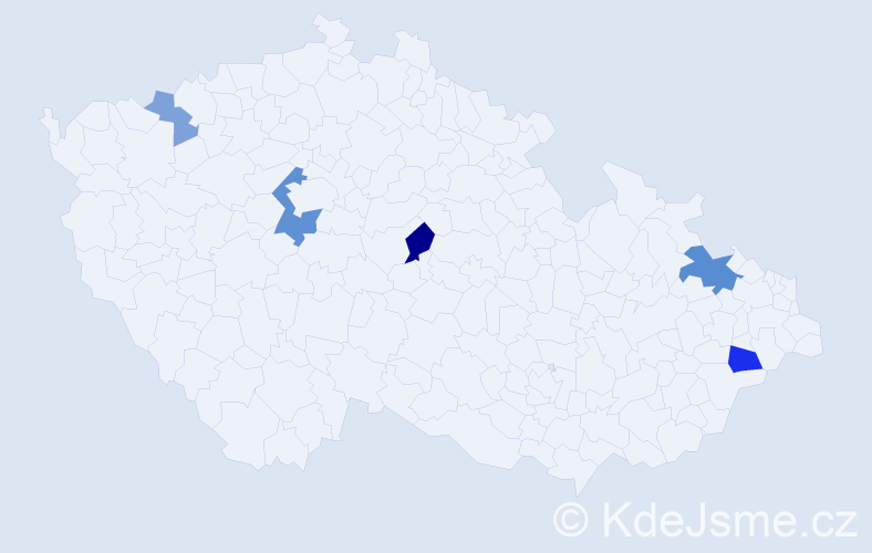 Příjmení: 'Palinčák', počet výskytů 11 v celé ČR