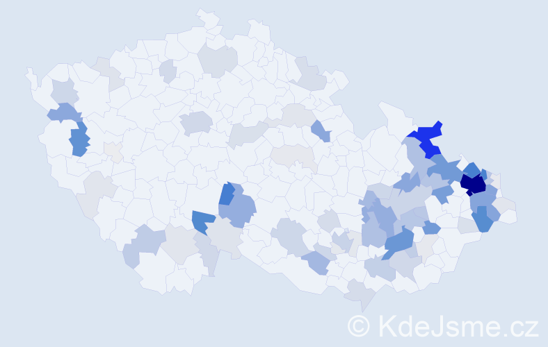 Příjmení: 'Dedek', počet výskytů 362 v celé ČR