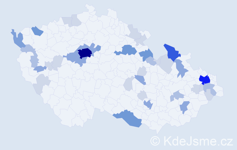 Příjmení: 'Franke', počet výskytů 116 v celé ČR