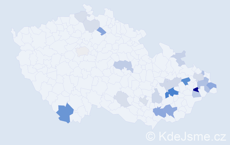 Příjmení: 'Valčuha', počet výskytů 57 v celé ČR