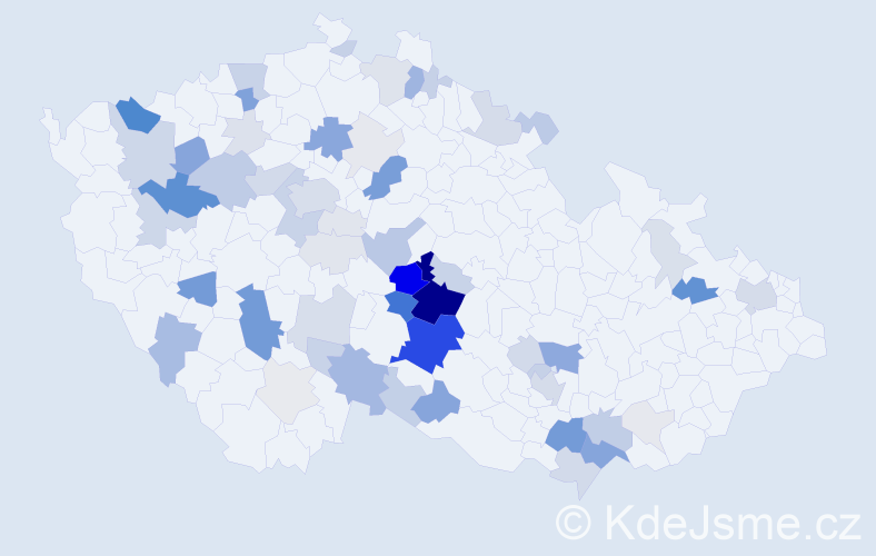 Příjmení: 'Dáňa', počet výskytů 226 v celé ČR