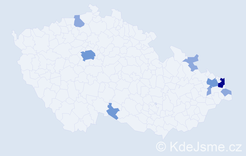 Příjmení: 'Cholewová', počet výskytů 22 v celé ČR