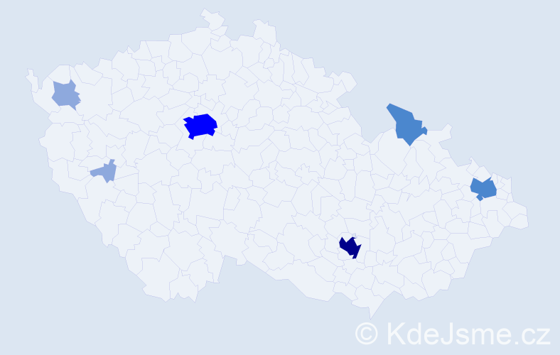 Příjmení: 'Dydek', počet výskytů 15 v celé ČR