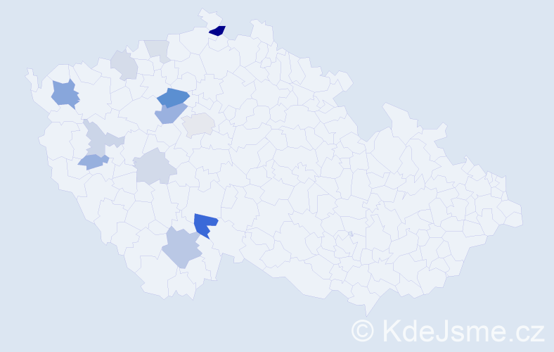 Příjmení: 'Mikulejská', počet výskytů 32 v celé ČR