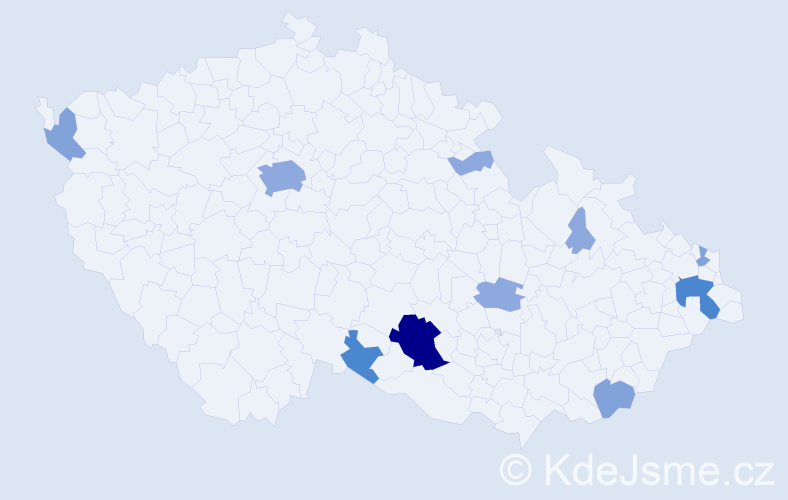 Příjmení: 'Lanczová', počet výskytů 26 v celé ČR