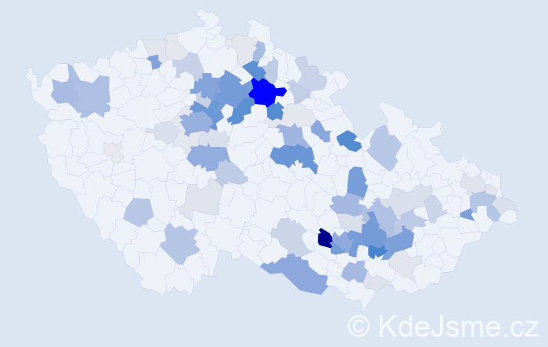 Příjmení: 'Honzáková', počet výskytů 253 v celé ČR