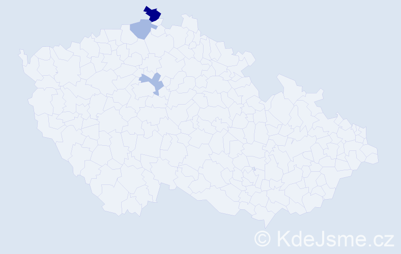 Příjmení: 'Stift', počet výskytů 5 v celé ČR