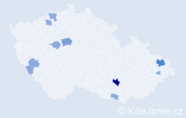 Příjmení: 'Feld', počet výskytů 18 v celé ČR