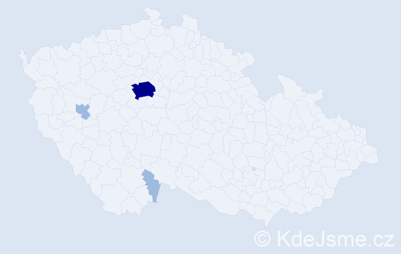 Příjmení: 'Teren', počet výskytů 6 v celé ČR