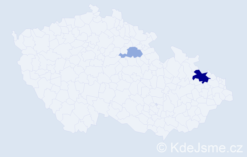 Příjmení: 'Metelská', počet výskytů 5 v celé ČR