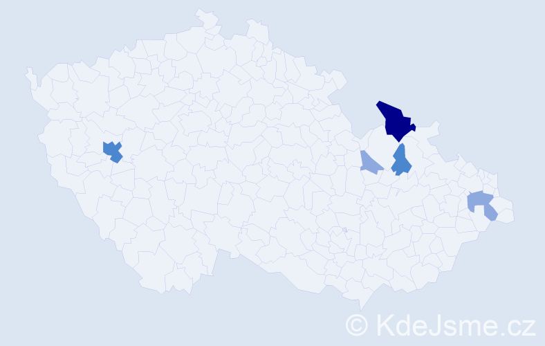 Příjmení: 'Ceperko', počet výskytů 11 v celé ČR