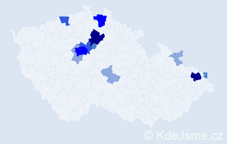 Příjmení: 'Fryk', počet výskytů 32 v celé ČR