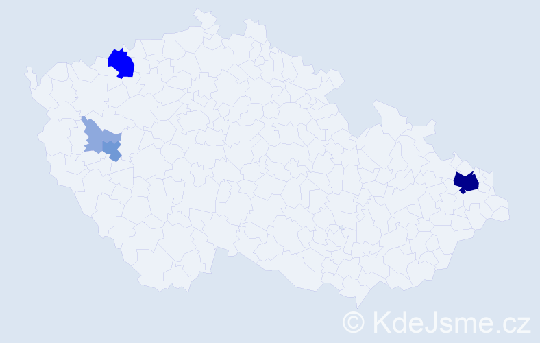 Příjmení: 'Cnotová', počet výskytů 13 v celé ČR