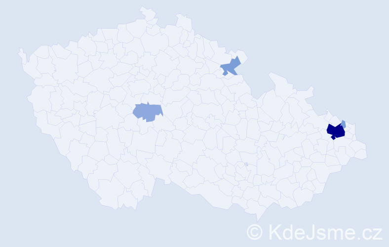 Příjmení: 'Puch', počet výskytů 12 v celé ČR