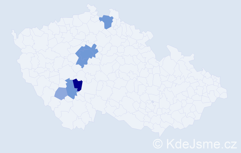 Příjmení: 'Kolčaba', počet výskytů 17 v celé ČR