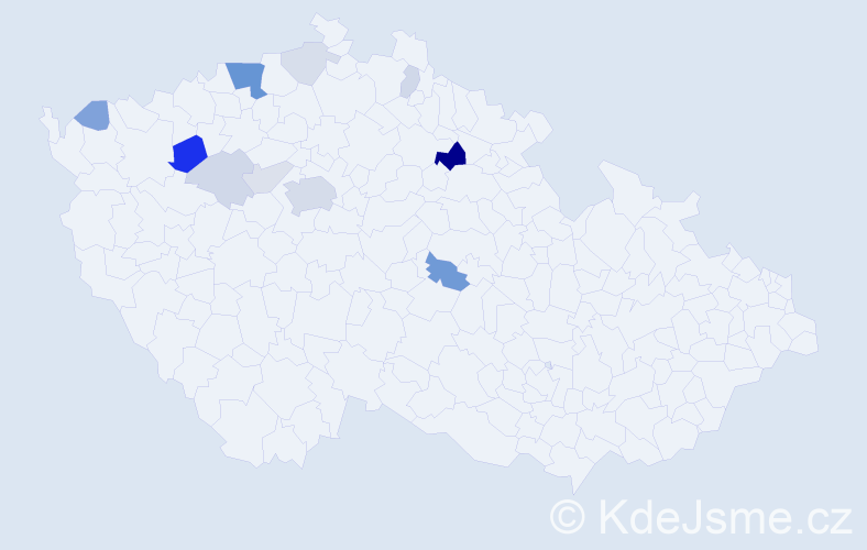 Příjmení: 'Westfál', počet výskytů 34 v celé ČR