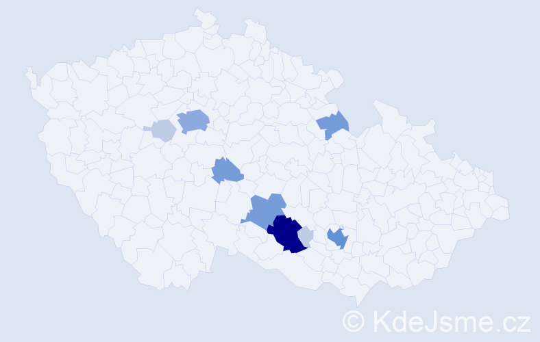 Příjmení: 'Saturková', počet výskytů 27 v celé ČR
