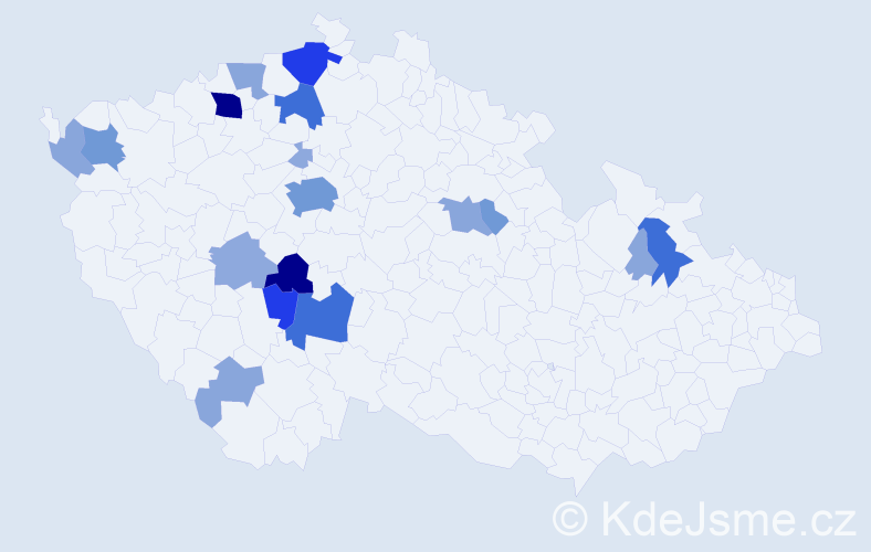 Příjmení: 'Trpka', počet výskytů 66 v celé ČR