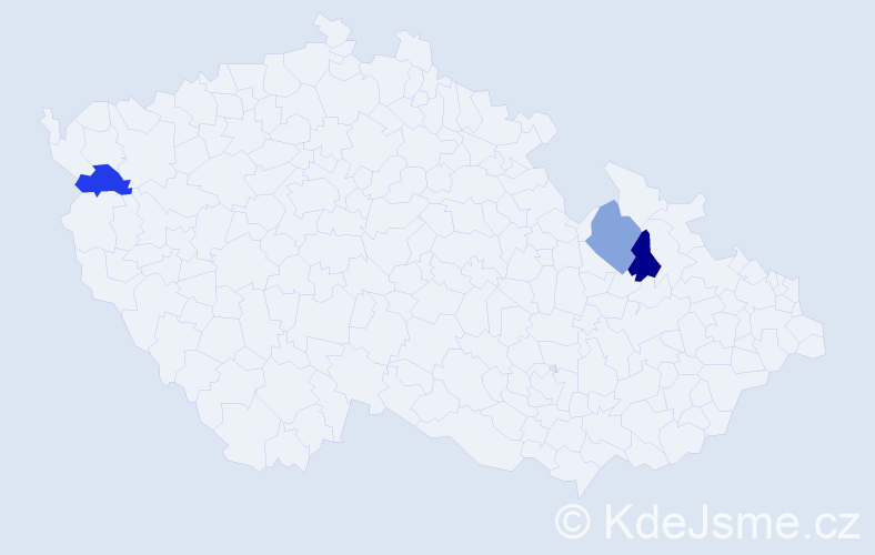 Příjmení: 'Kerticová', počet výskytů 3 v celé ČR