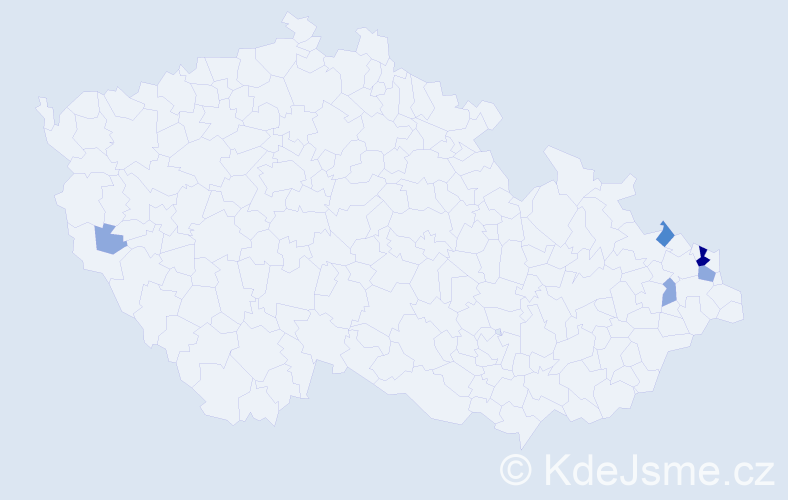 Příjmení: 'Radzik', počet výskytů 10 v celé ČR