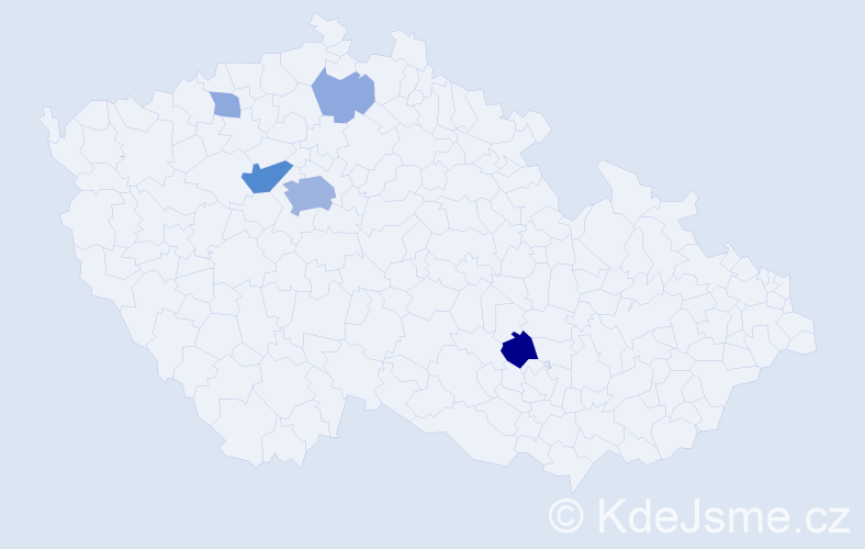 Příjmení: 'Bilyová', počet výskytů 15 v celé ČR