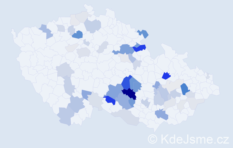 Příjmení: 'Kujalová', počet výskytů 177 v celé ČR