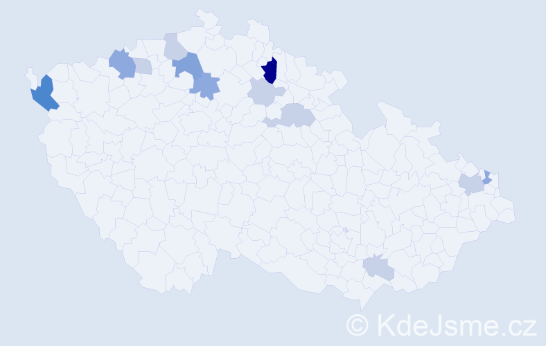 Příjmení: 'Móro', počet výskytů 33 v celé ČR