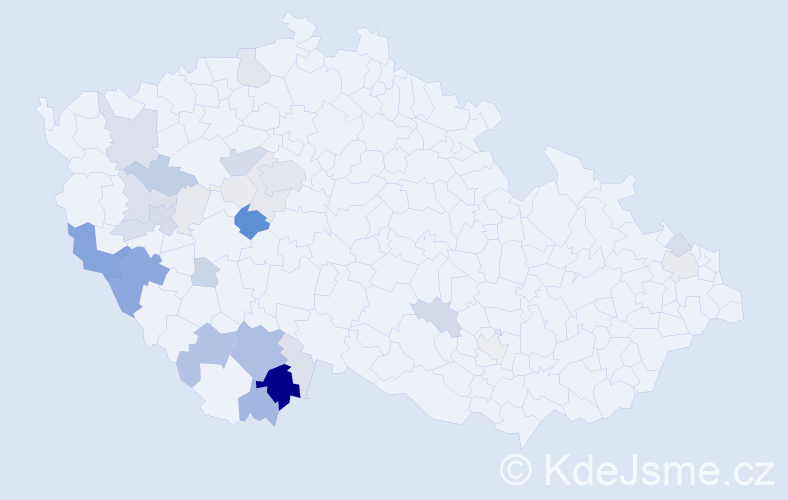Příjmení: 'Brousek', počet výskytů 121 v celé ČR