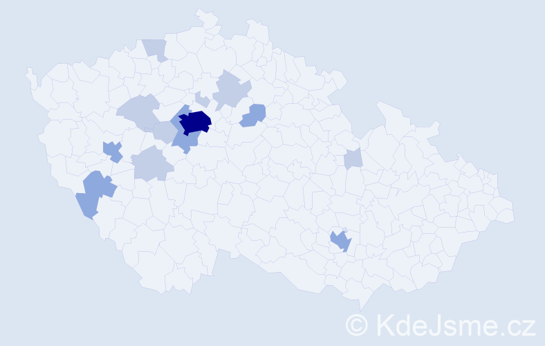 Příjmení: 'Danylo', počet výskytů 28 v celé ČR