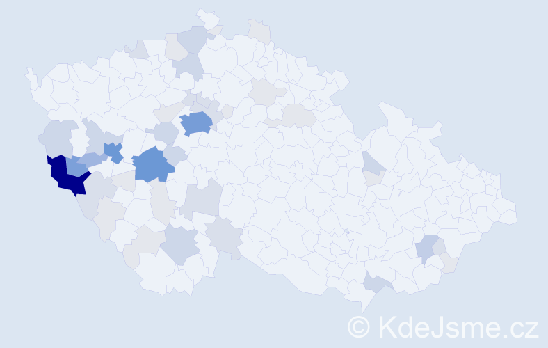 Příjmení: 'Vogeltanzová', počet výskytů 165 v celé ČR