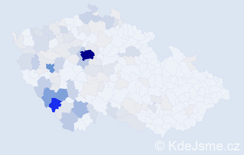 Příjmení: 'Voldřichová', počet výskytů 488 v celé ČR