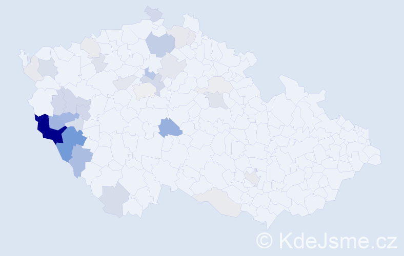 Příjmení: 'Sazama', počet výskytů 116 v celé ČR
