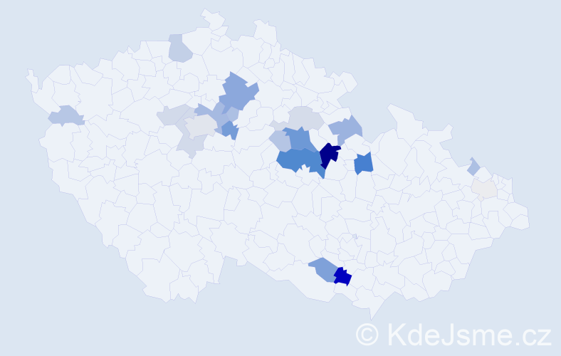 Příjmení: 'Solil', počet výskytů 79 v celé ČR
