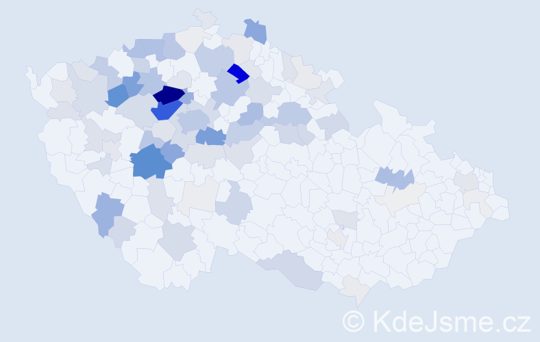 Příjmení: 'Dandová', počet výskytů 410 v celé ČR