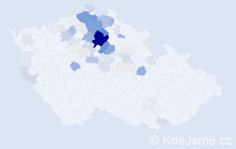 Příjmení: 'Knespl', počet výskytů 219 v celé ČR