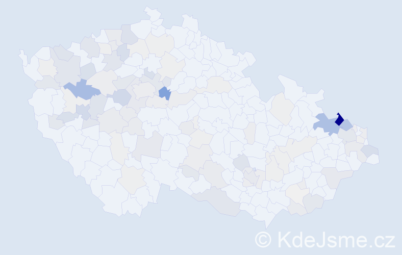 Příjmení: 'Hahn', počet výskytů 366 v celé ČR