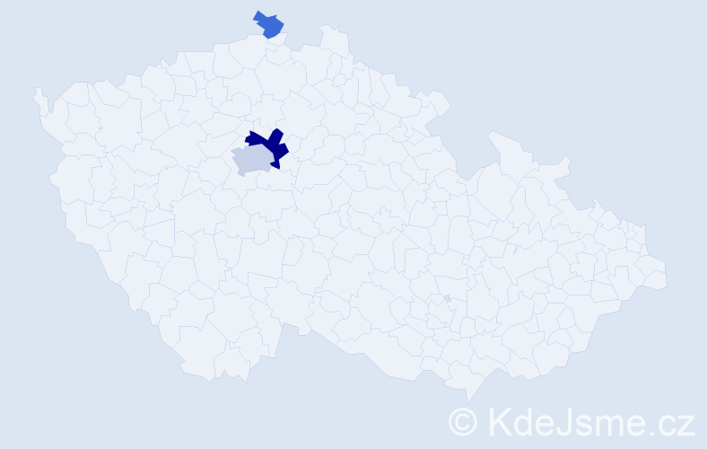 Příjmení: 'Leignerová', počet výskytů 8 v celé ČR