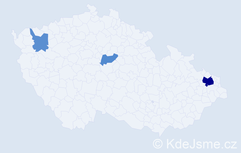 Příjmení: 'Brodi', počet výskytů 16 v celé ČR