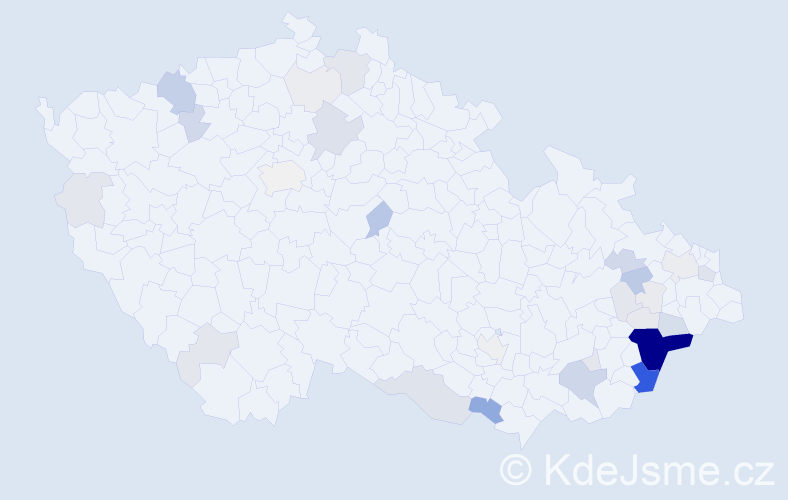 Příjmení: 'Trčálková', počet výskytů 137 v celé ČR