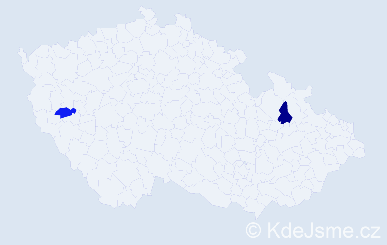 Příjmení: 'Klišik', počet výskytů 2 v celé ČR