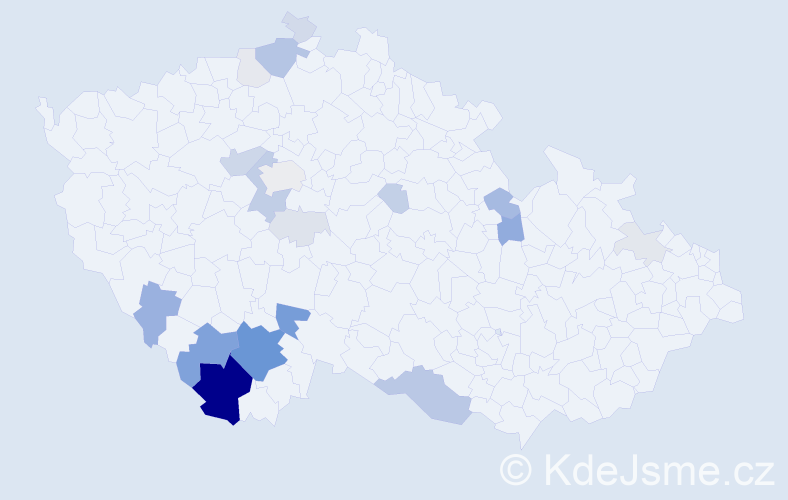 Příjmení: 'Plánský', počet výskytů 74 v celé ČR
