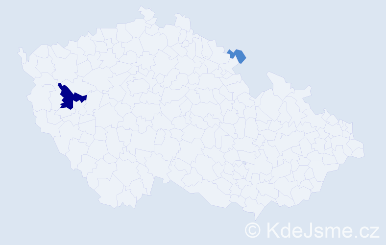 Příjmení: 'Ciblo', počet výskytů 6 v celé ČR