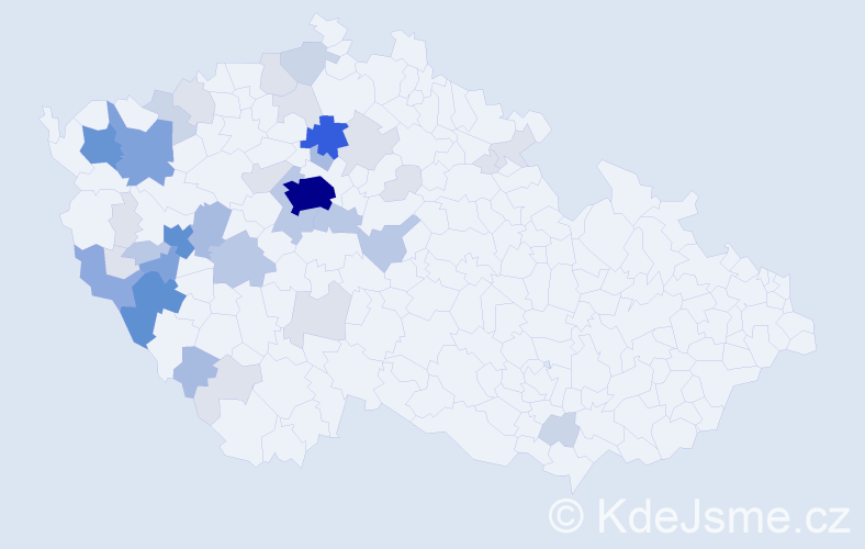 Příjmení: 'Tichota', počet výskytů 139 v celé ČR