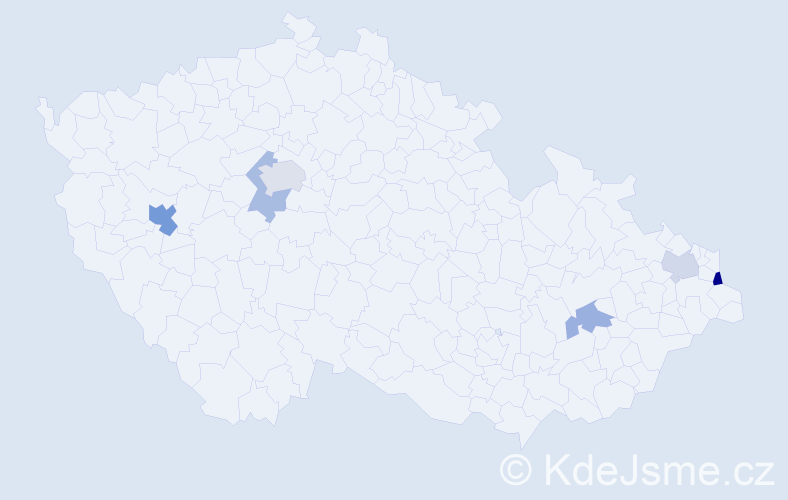 Příjmení: 'Čolláková', počet výskytů 10 v celé ČR