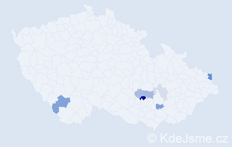 Příjmení: 'Celbr', počet výskytů 19 v celé ČR